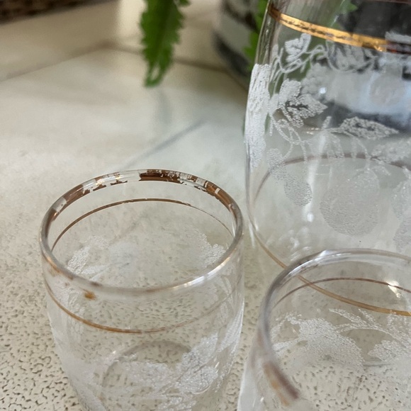 Vintage Bartlett Collins Cocktail Pitcher & juice glasses - Picture 3 of 8